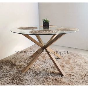 Comedor Warwick 100 Cm + 4 Sillas Tulip Menta