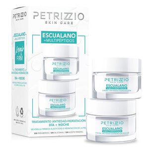 Set Crema Antiedad Día Y Noche Escualano + Multipéptidos Petrizzio