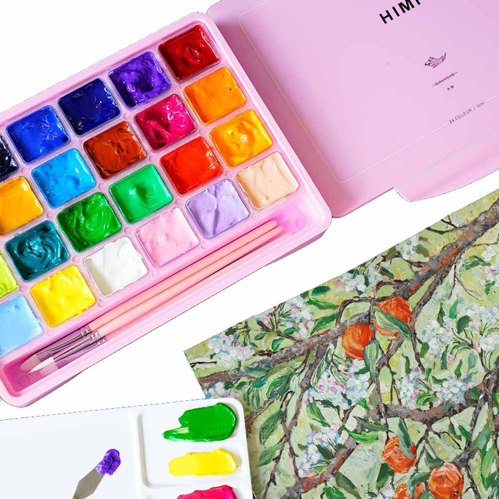 Set Miya Gouache 24 Colores / 30gr Sin Pinceles Rosado image number 2.0