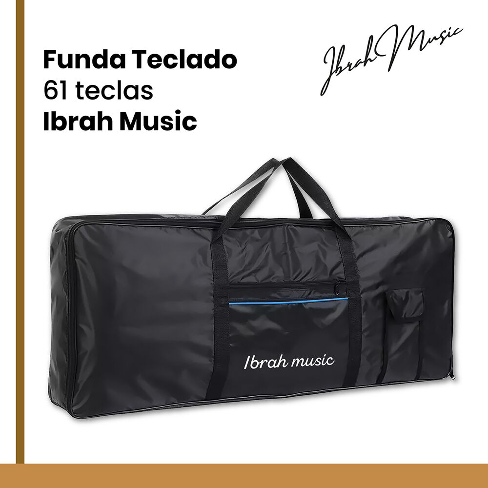 Funda Teclado 61 Teclas Ibrah Music Impermeable Acolchonado image number 4.0
