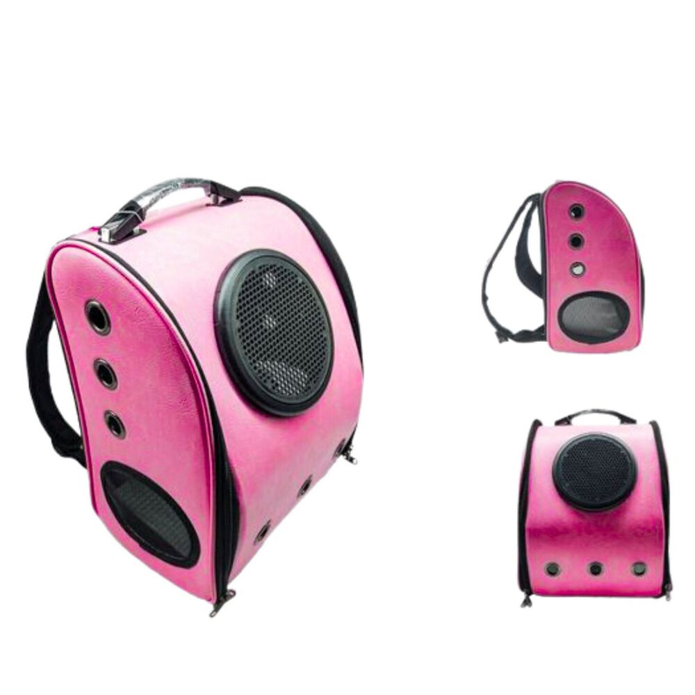 Bolso De Transporte Ventilado Para Mascotas Con Ventana Fucsia image number 0.0