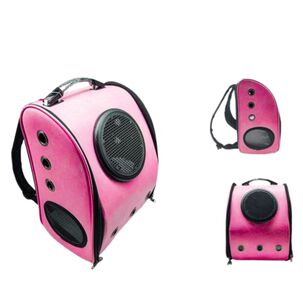 Bolso De Transporte Ventilado Para Mascotas Con Ventana Fucsia