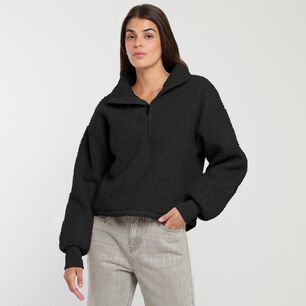 Chaqueta Micropolar Aplicaci&oacute;n Ecocuero Cuello Alto Mujer Rolly Go
