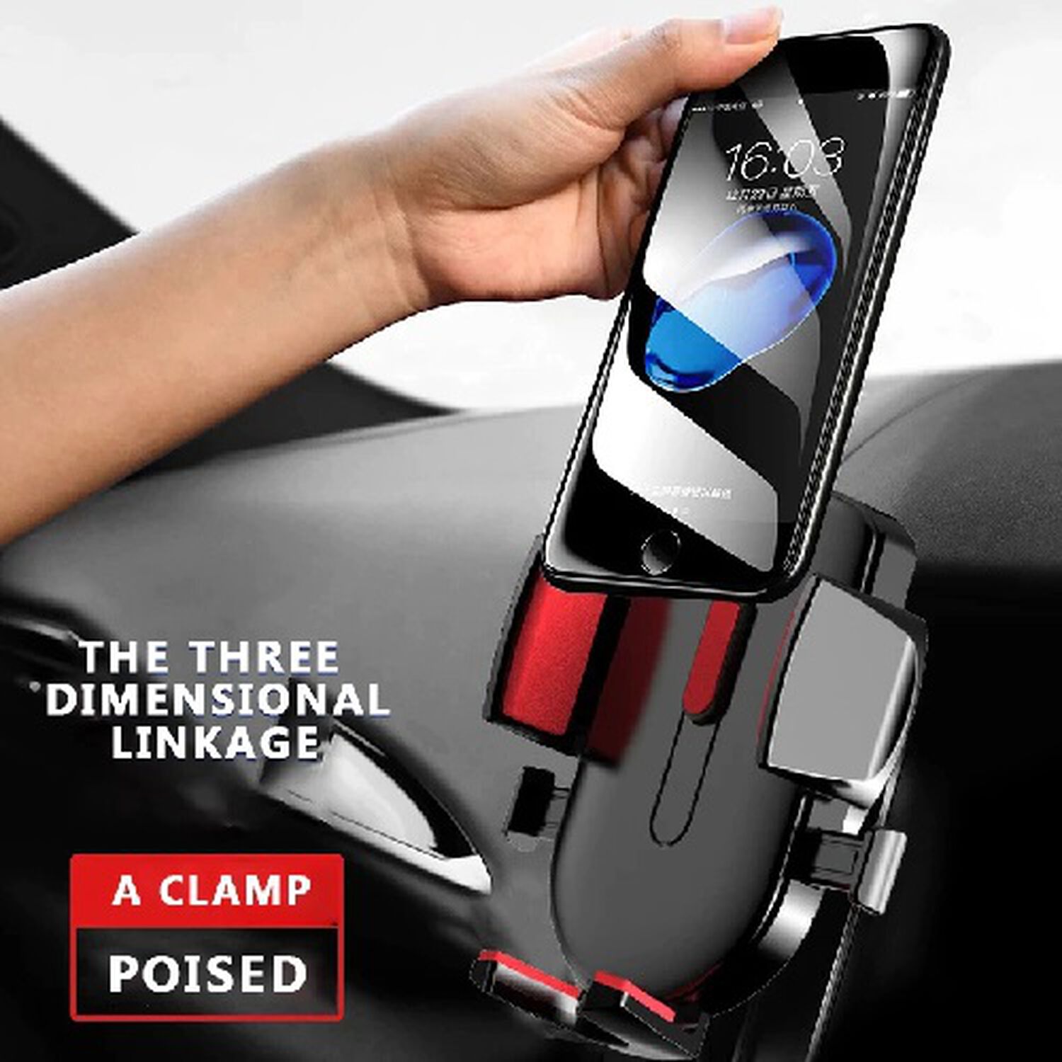 Soporte Base Para Celular Automovil Tablero Vidrio Ventosa Brazo Ajustable Autom&aacute;tico Smartphone Firme Robusto image number 2.0