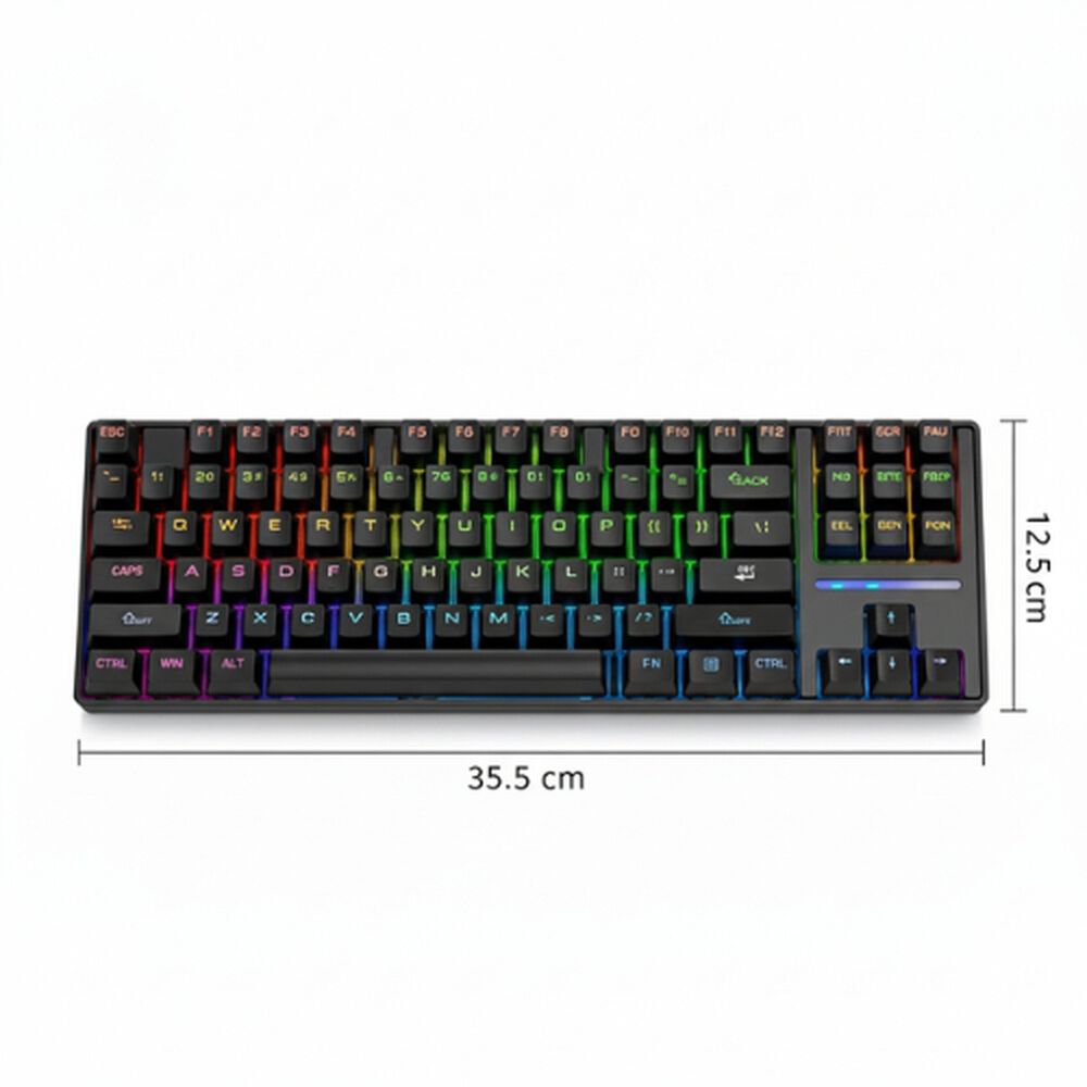 Teclado Gamer Sk16 Qwerty Con Luz Rgb 87 Teclas Mecanico image number 1.0