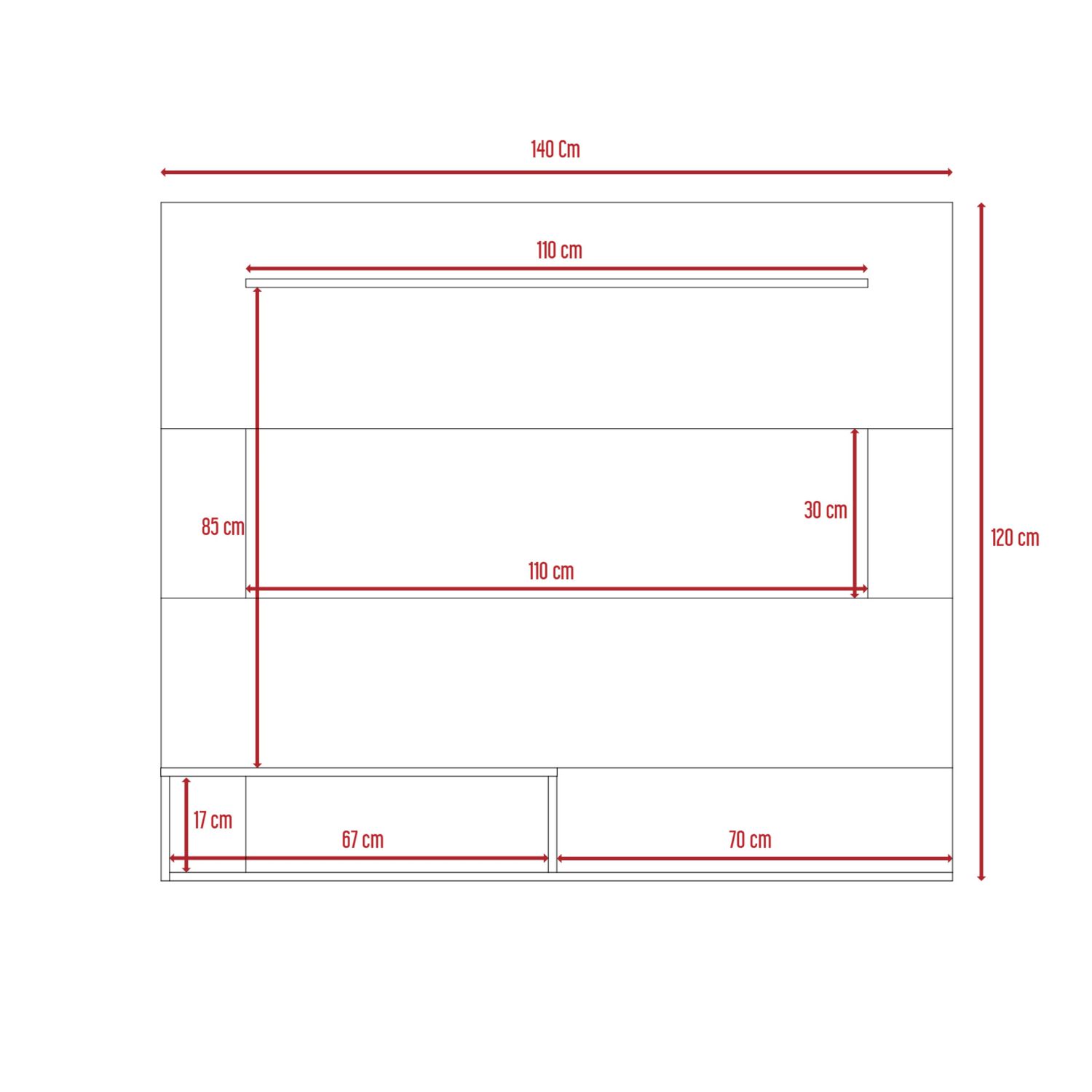 Panel Tv 55" 120x140x31,5 Cm Fm-001 image number 6.0