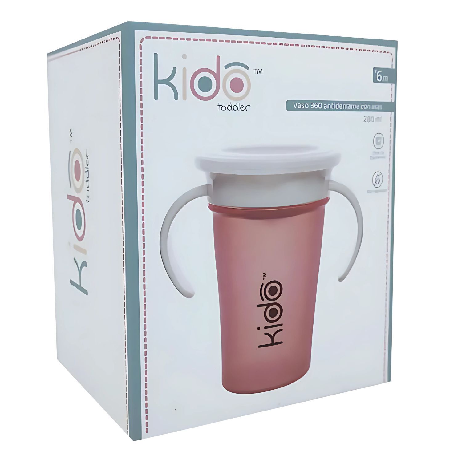 Vaso Antiderrame Toddler 360 Para Ni&ntilde;os Colores Kido - Ps image number 0.0