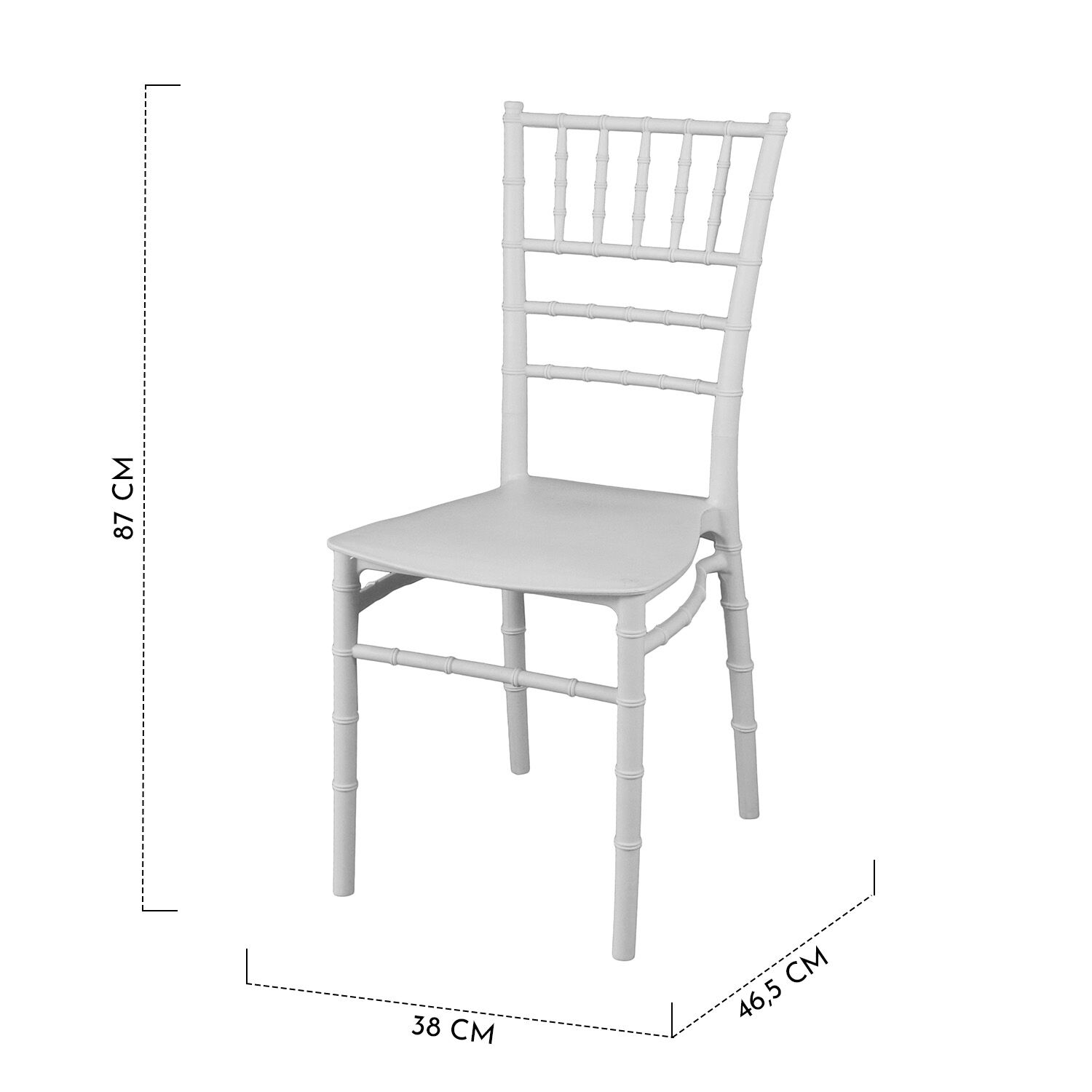 Silla Pl&aacute;stica Chiavari Blanca Terraza image number 2.0