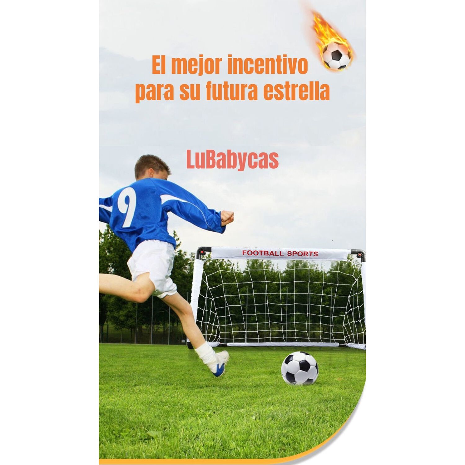 Arco De F&uacute;tbol 120x80cm Con Bolso De Transporte Lubabycas image number 1.0
