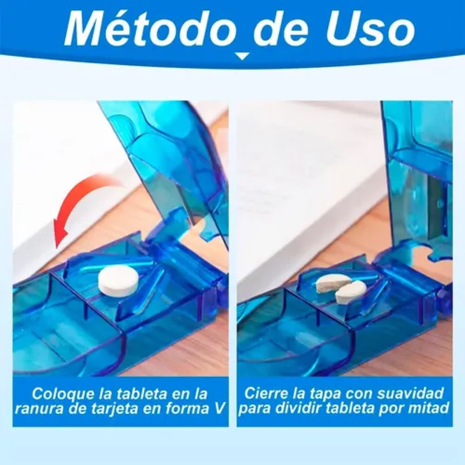 Pastillero Organizador Cortador Dosificador Pastilla Oneder Azul image number 1.0