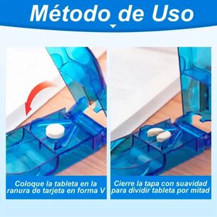 Pastillero Organizador Cortador Dosificador Pastilla Oneder Azul