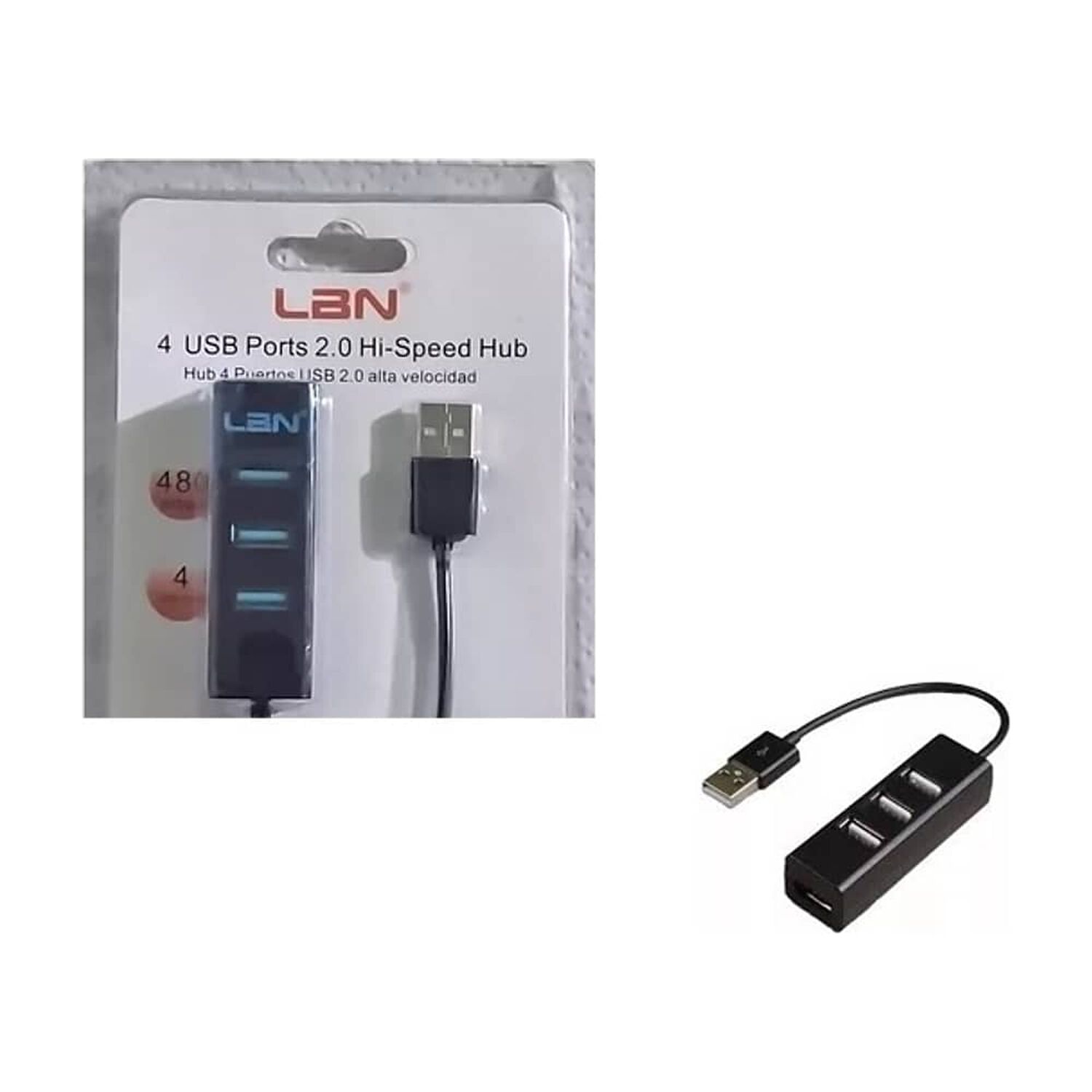Hub Multiplicador De Puertos Usb Lbn 2.0 Lbhb2.0 4 Puertos image number 2.0