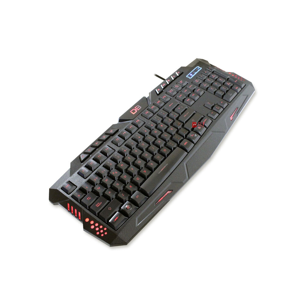 Teclado Gamer Pc Usb Iluminación Rojo/azul/purpura - Ps image number 1.0