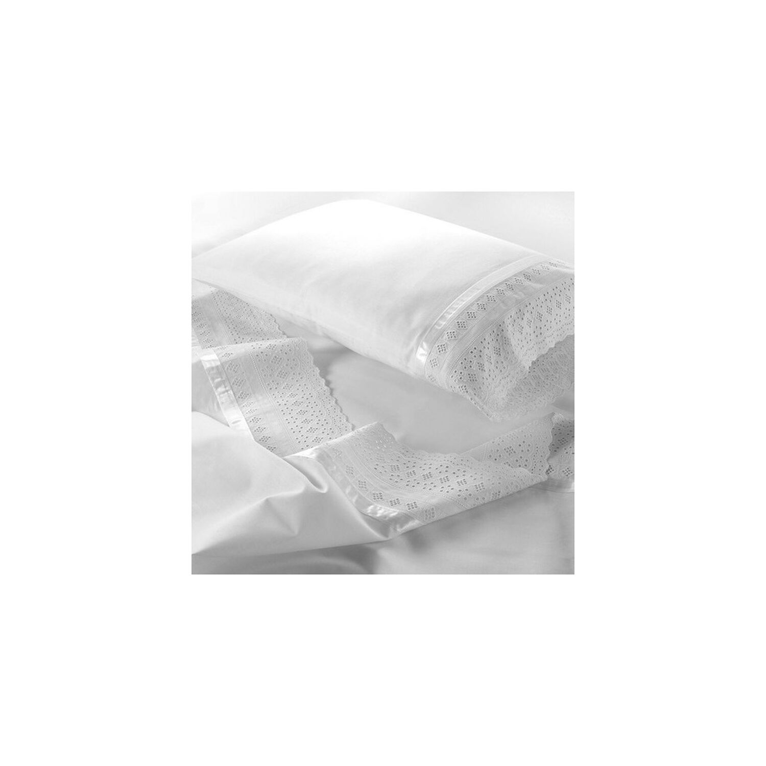 Sabana Andes 144 Hilos Broderie Blanco 2 Plaza image number 0.0