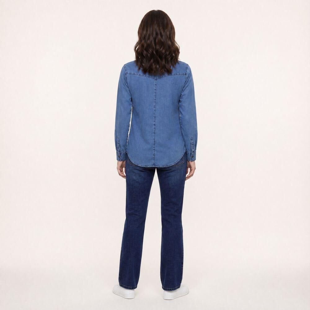 Blusa Denim Regular Manga Larga Mujer Geeps image number 1.0