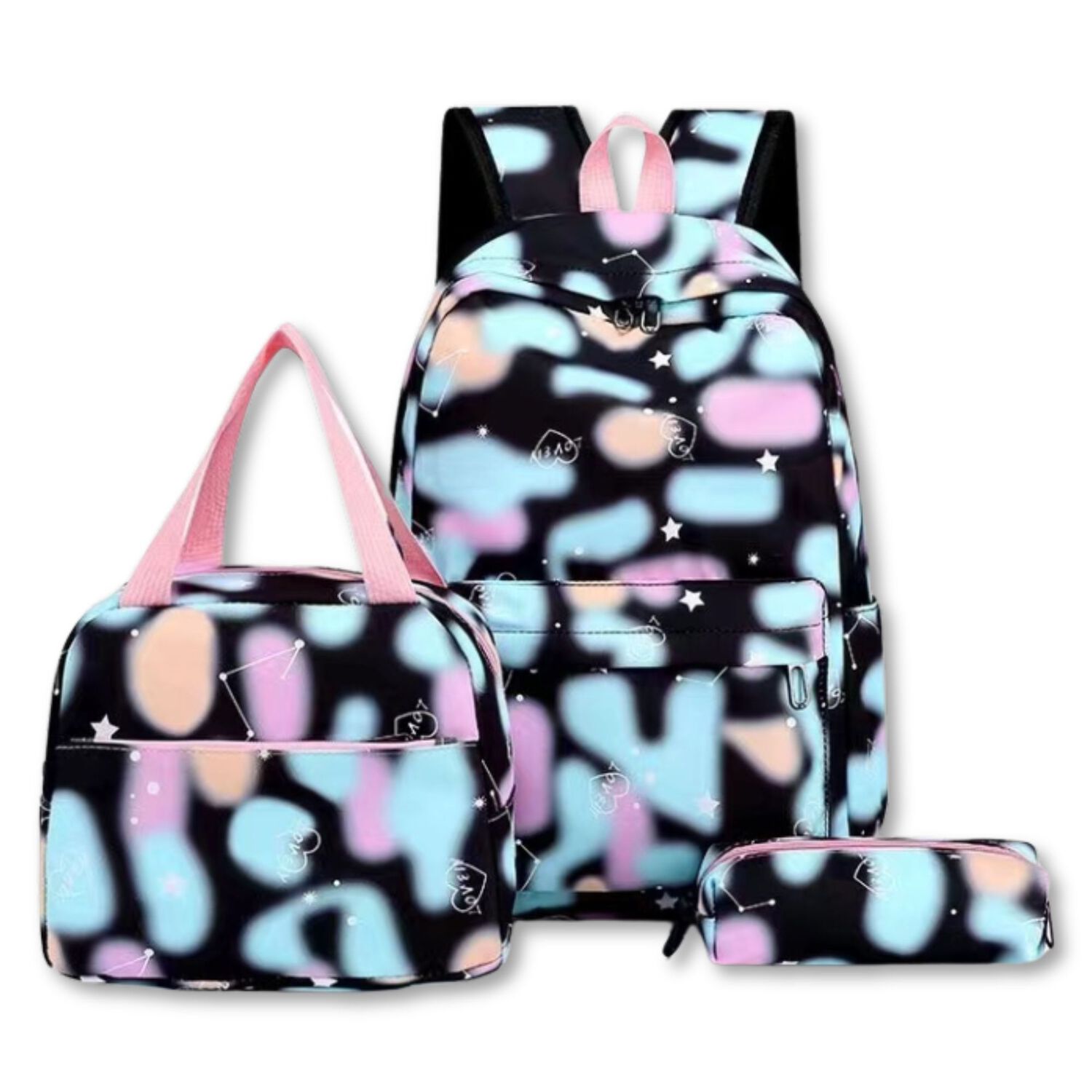 Pack Mochila Lonchera Estuche 43cm Juvenil Escolar Gradient Light Blue image number 0.0