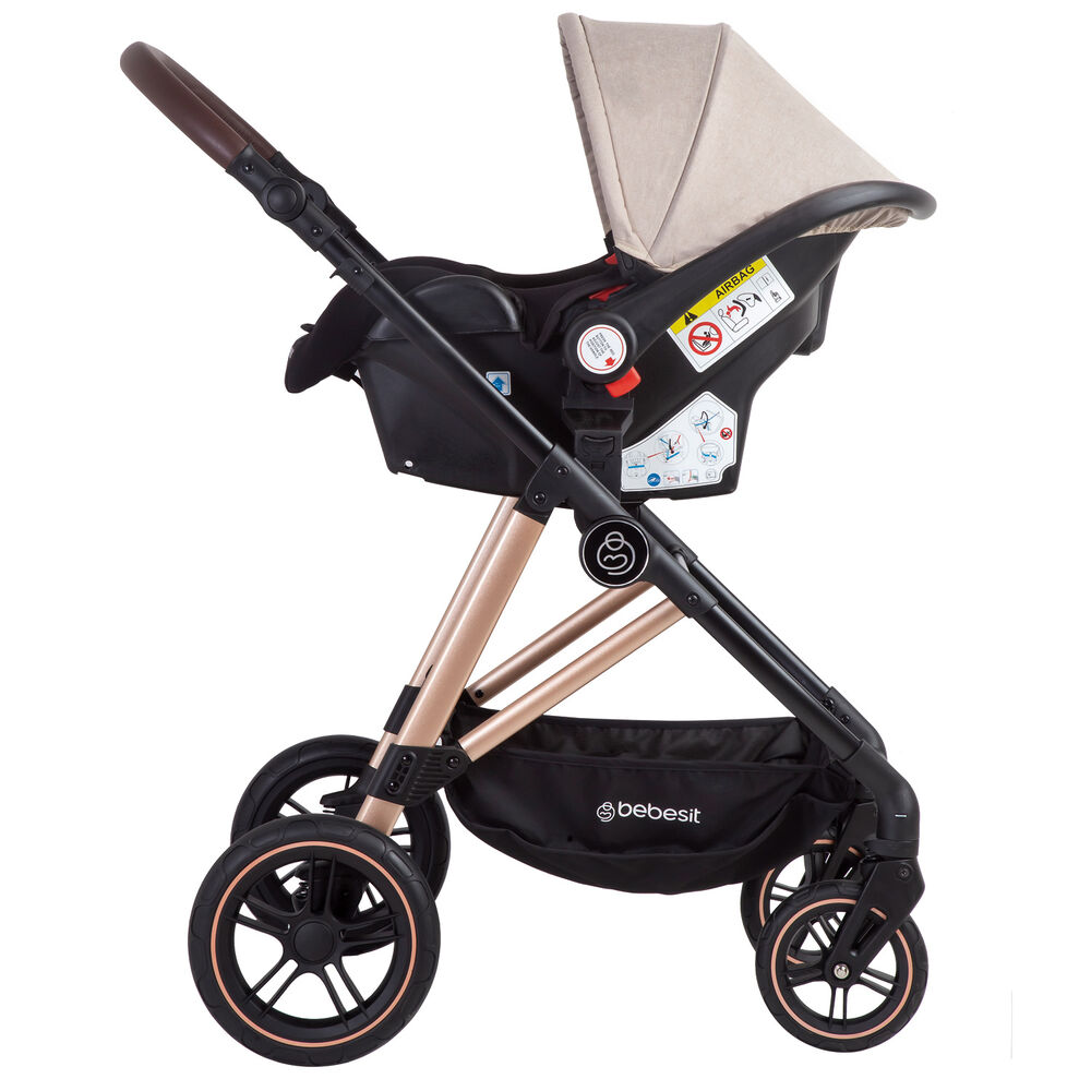Coche Cuna Travel System Neo Beige Bebesit image number 4.0