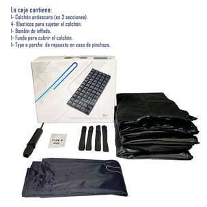 Colchon Antiescaras Flotacion Seca 3 Secciones Con Funda
