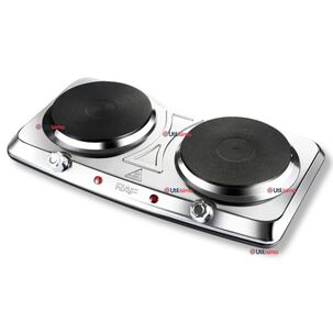 Cocina El&eacute;ctrica Port&aacute;til 2 Platos 2000w De Potencia Acero Inoxidable