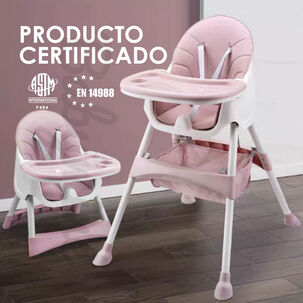Silla De Comer Multifuncional Rosa - Babymine