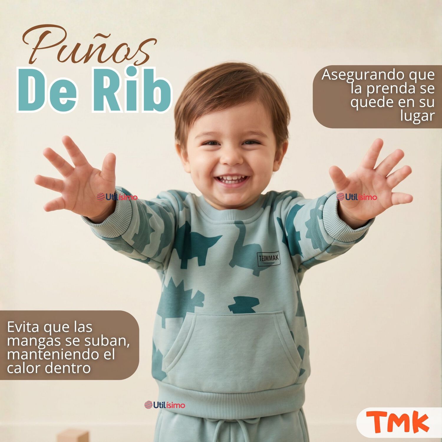 Conjunto Buzo Poler&oacute;n 2 Piezas Beb&eacute; Ni&ntilde;o Estampado Dinosaur image number 9.0