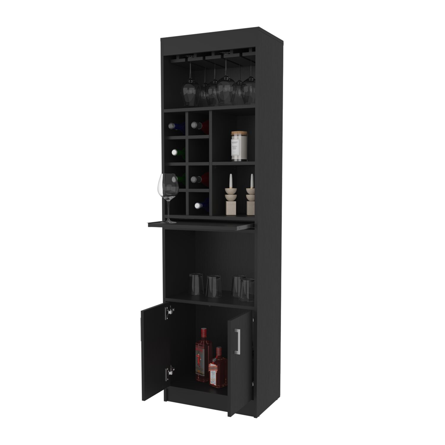 Bar Alto 8 Botelleros Repisa Extensible Fm-012 image number 1.0