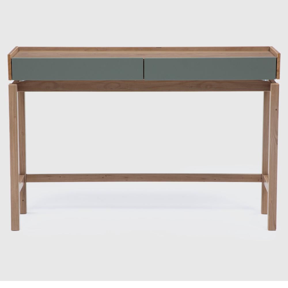 Mesa De Arrimo Roca Barcelona 2 Cajones Verde-roble image number 0.0