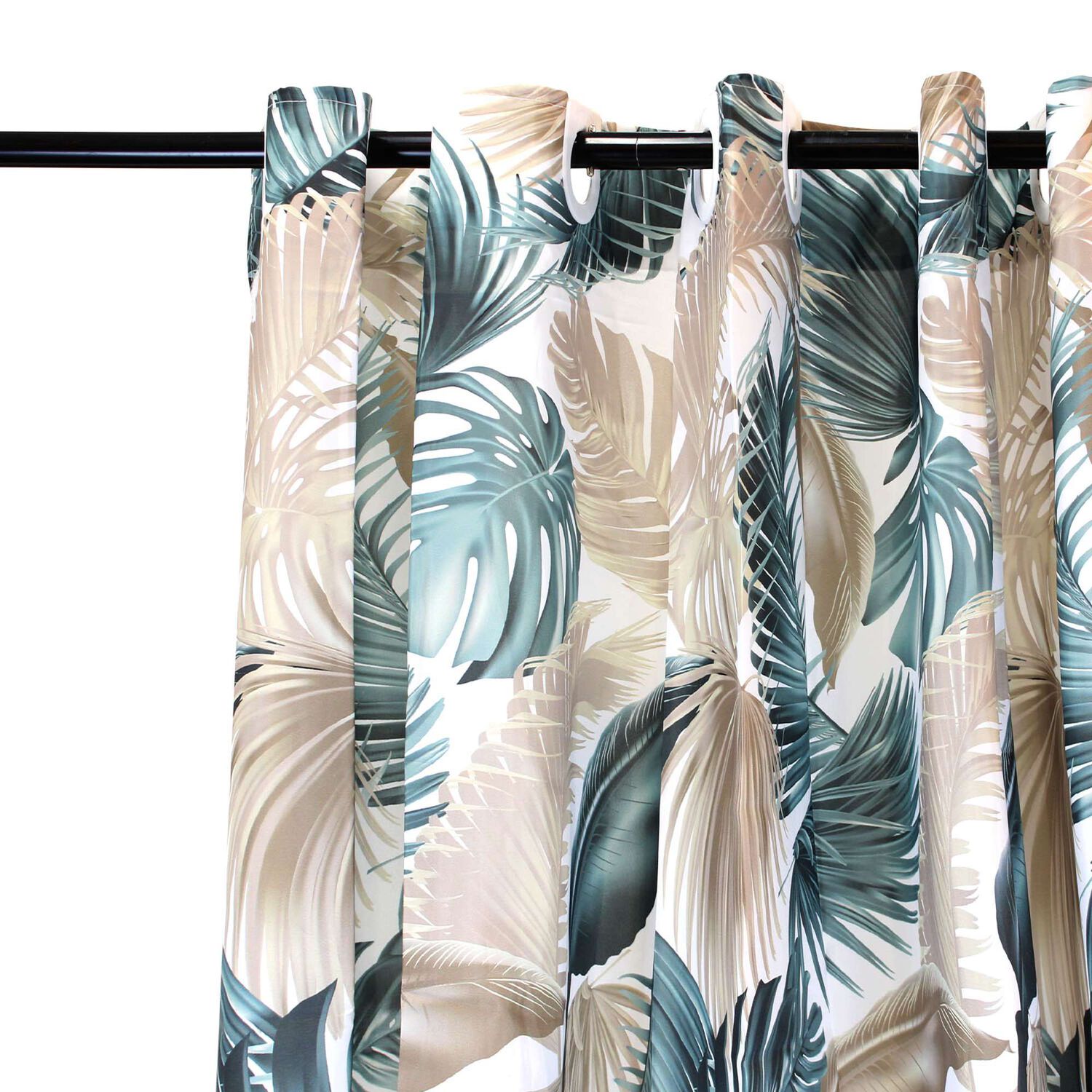 Cortina Para Ba&ntilde;o Nautica Home Poli&eacute;ster 180x180cm Dise&ntilde;o Hojas Tropicales image number 1.0