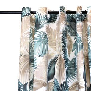 Cortina Para Ba&ntilde;o Nautica Home Poli&eacute;ster 180x180cm Dise&ntilde;o Hojas Tropicales