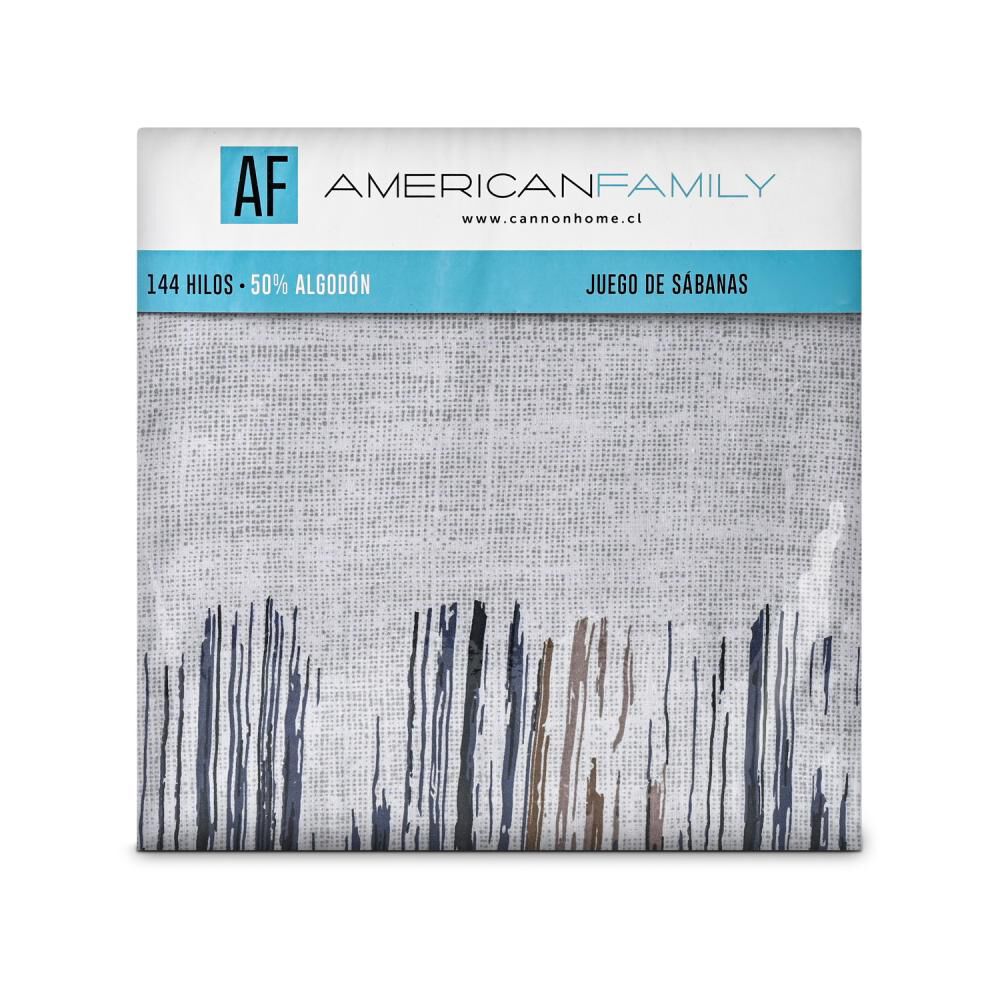 Juego De Sábanas American Family By Cannon Bluestone / King / 144 Hilos image number 3.0