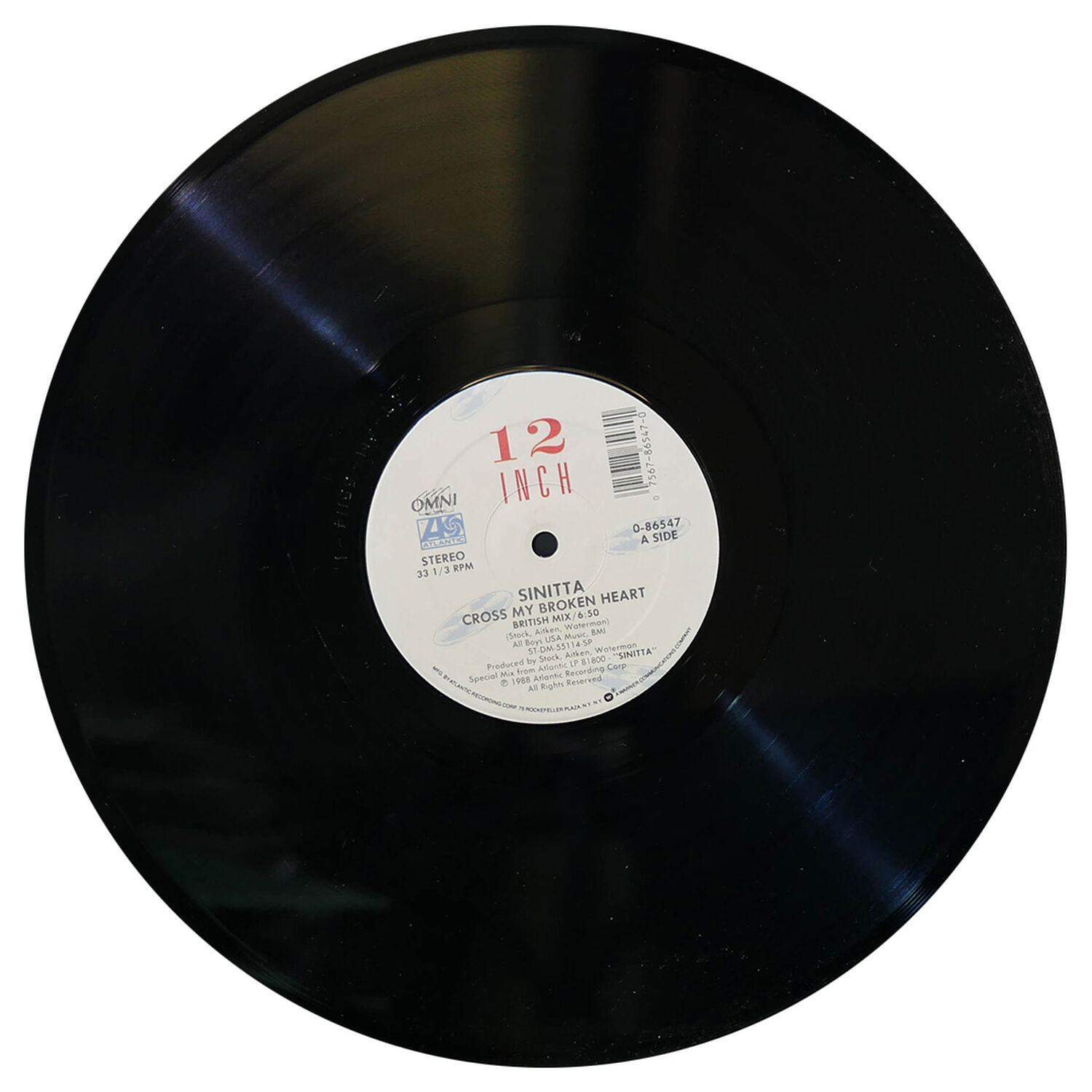 Sinitta - Cross My Broken Heart | 12" Maxi Single Usado image number 2.0