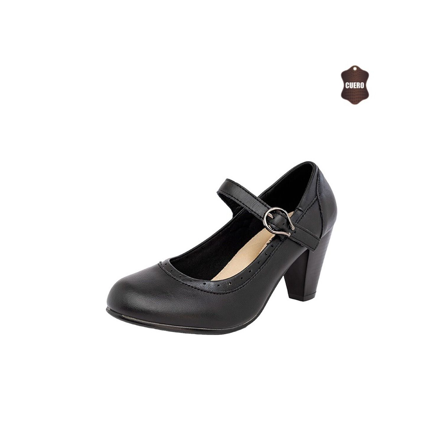 Zapato De Cuero Cueca Chilota Negro Alquimia image number 0.0