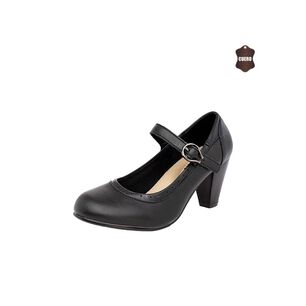 Zapato De Cuero Cueca Chilota Negro Alquimia