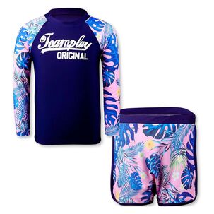 Traje De Baño 2 Piezas Manga Larga Niña Jump Kids