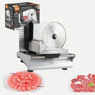 Rebanadora Cortadora Fiambre Carne Eléctrica Raf Color Plateado