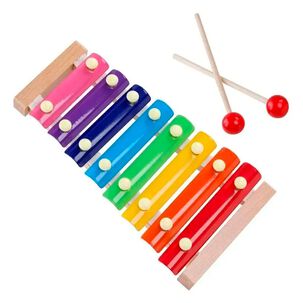 Xilófono Musical Infantil De Madera 8 Notas Coloridas
