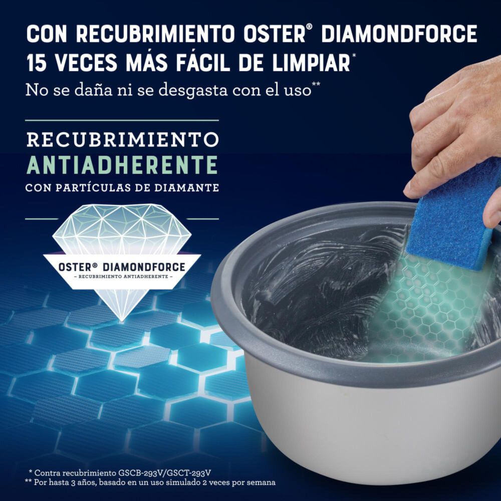 Arrocera Oster De 7 Tazas, Con Diamondforce, Ckstrcb7dfwht image number 5.0