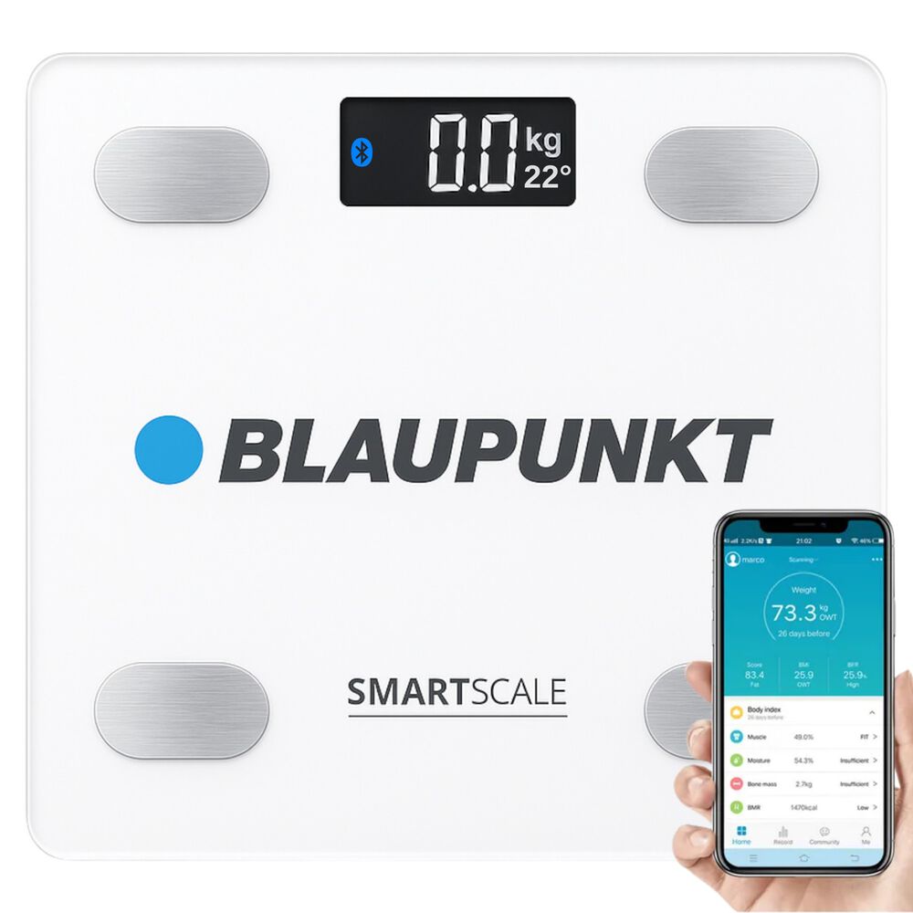 Balanza Digital Corporal Blaupunkt Smart Scale 180kg White image number 6.0