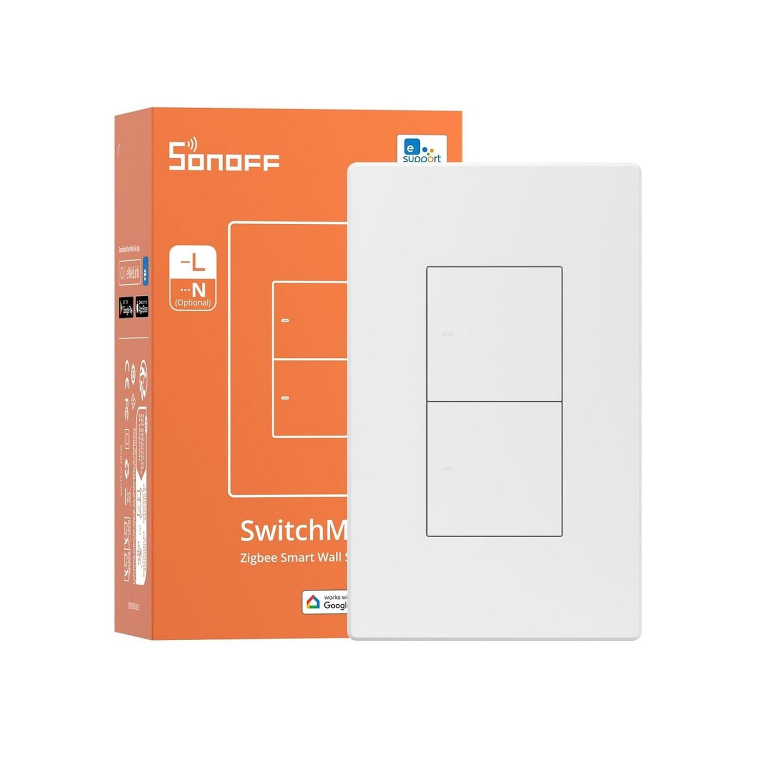 Interruptor Inteligente Sin Neutro Sonoff Switchman Zbm5-2c image number 1.0