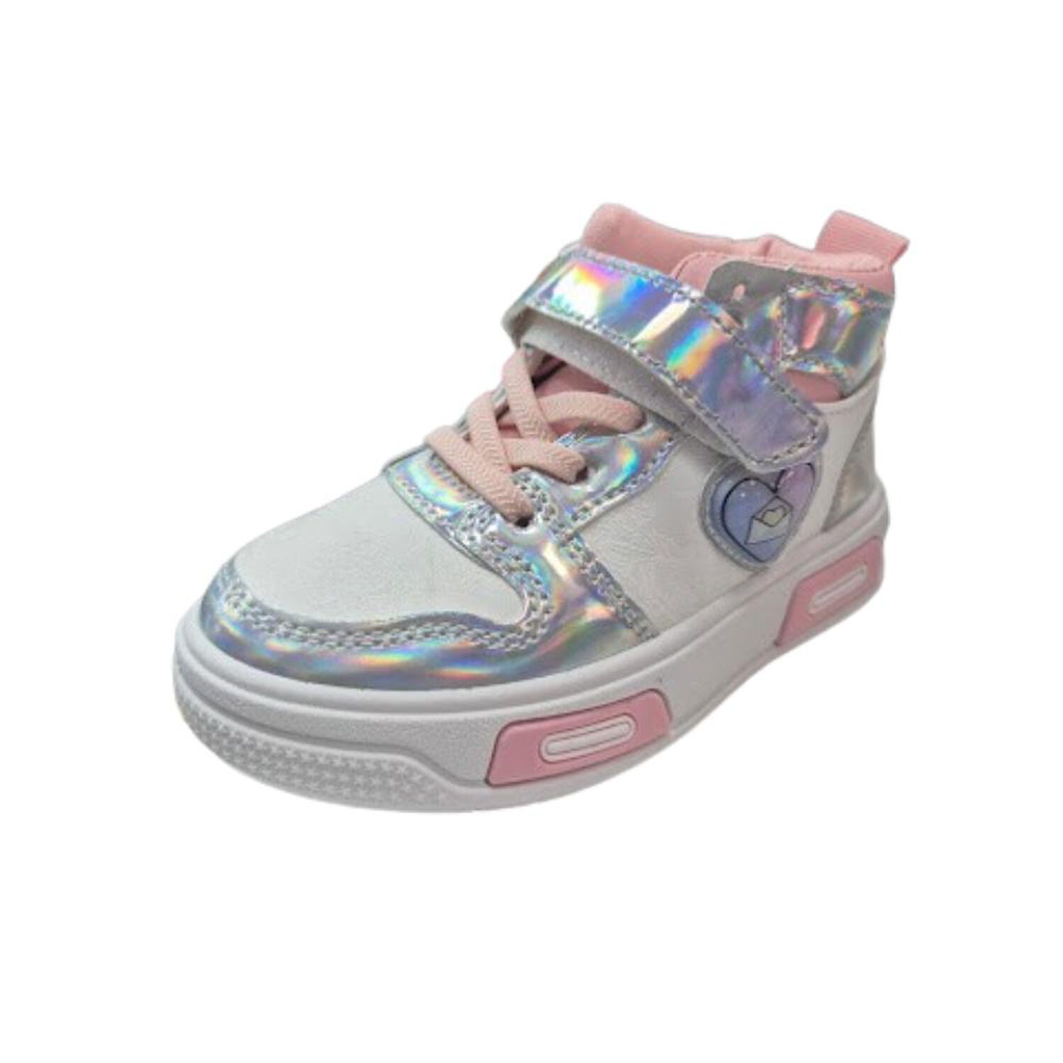 Zapatilla Deportiva Con Ca&ntilde;a Ni&ntilde;a Plateado image number 1.0