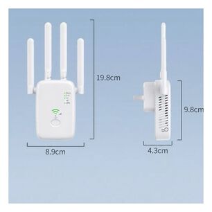 Repetidor Extensor Wifi 4 Antenas 300mbps 3 En 1 Banda 2.4ghz