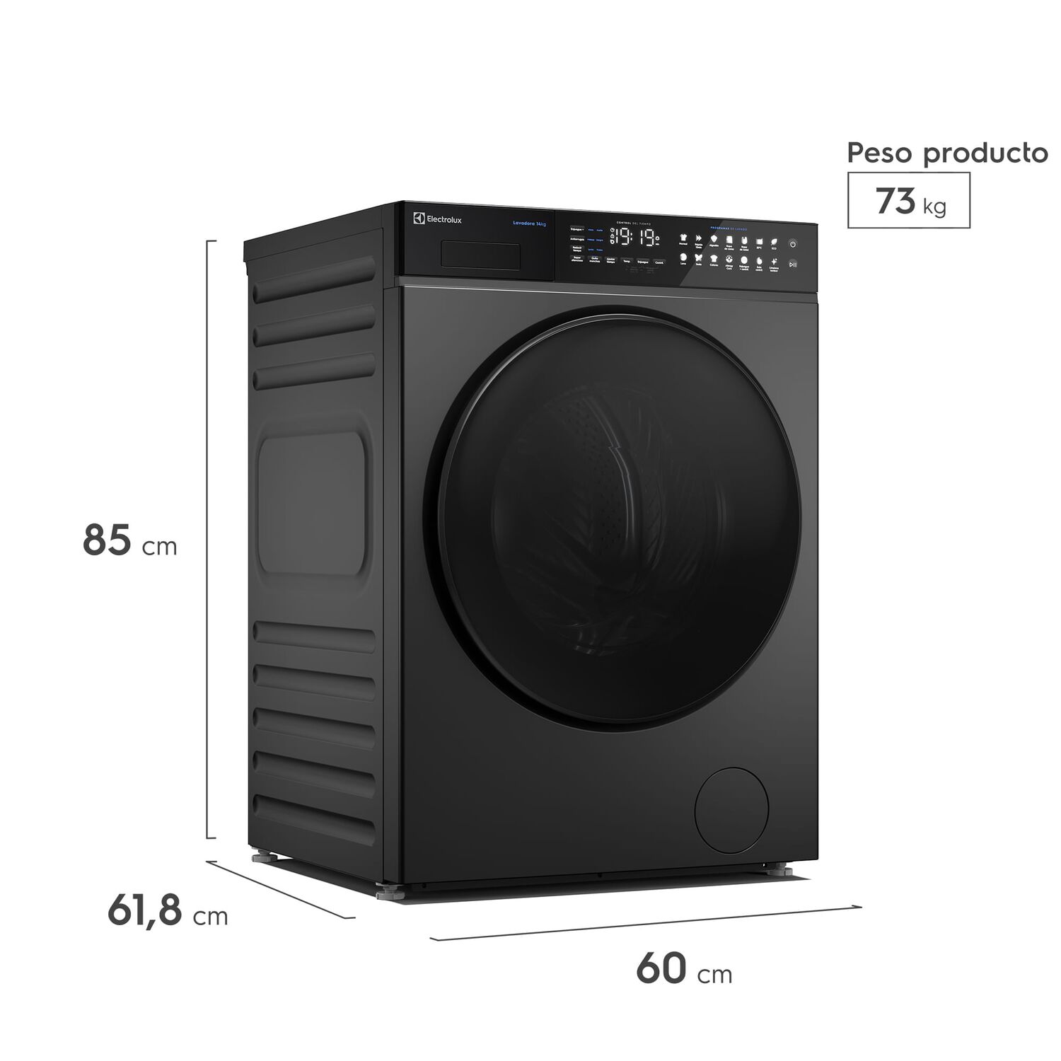 Lavadora Autom&aacute;tica 14kg Carga Frontal Inverter Eflwm12o Onix image number 2.0