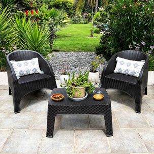 Juego Living Terraza Bai Duo Chocolate 2 Personas