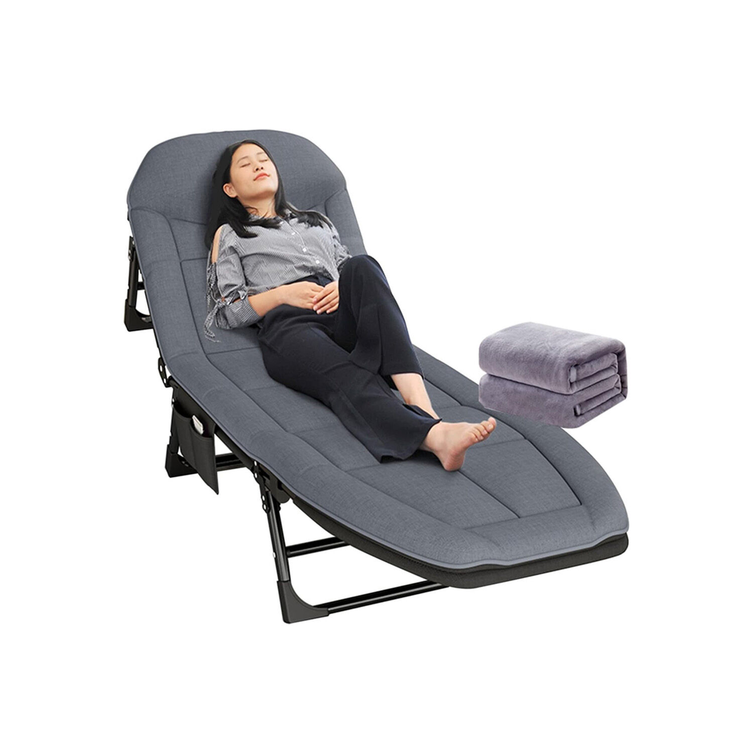 Catre Campa&ntilde;a Acolchado Cama Camping Plegable Outdoor image number 4.0