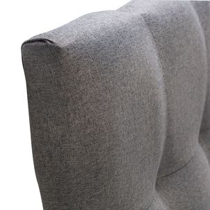 Respaldo Alicante Con Patas Tela 1,5 Plazas Gris Oscuro