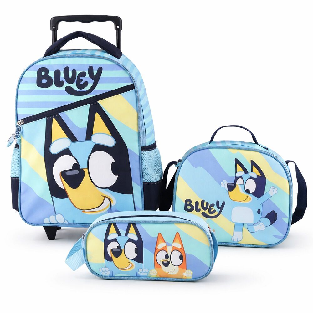 Mochila Bluey Con Ruedas + Lonchera Y Estuche image number 0.0