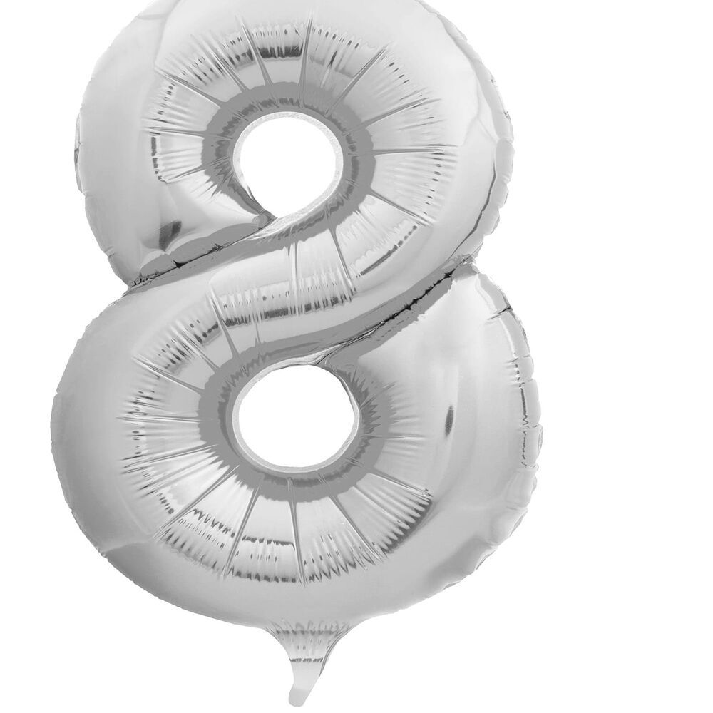 Globo Metálico Satín Matte 80 Cm N 8 Big Party image number 4.0
