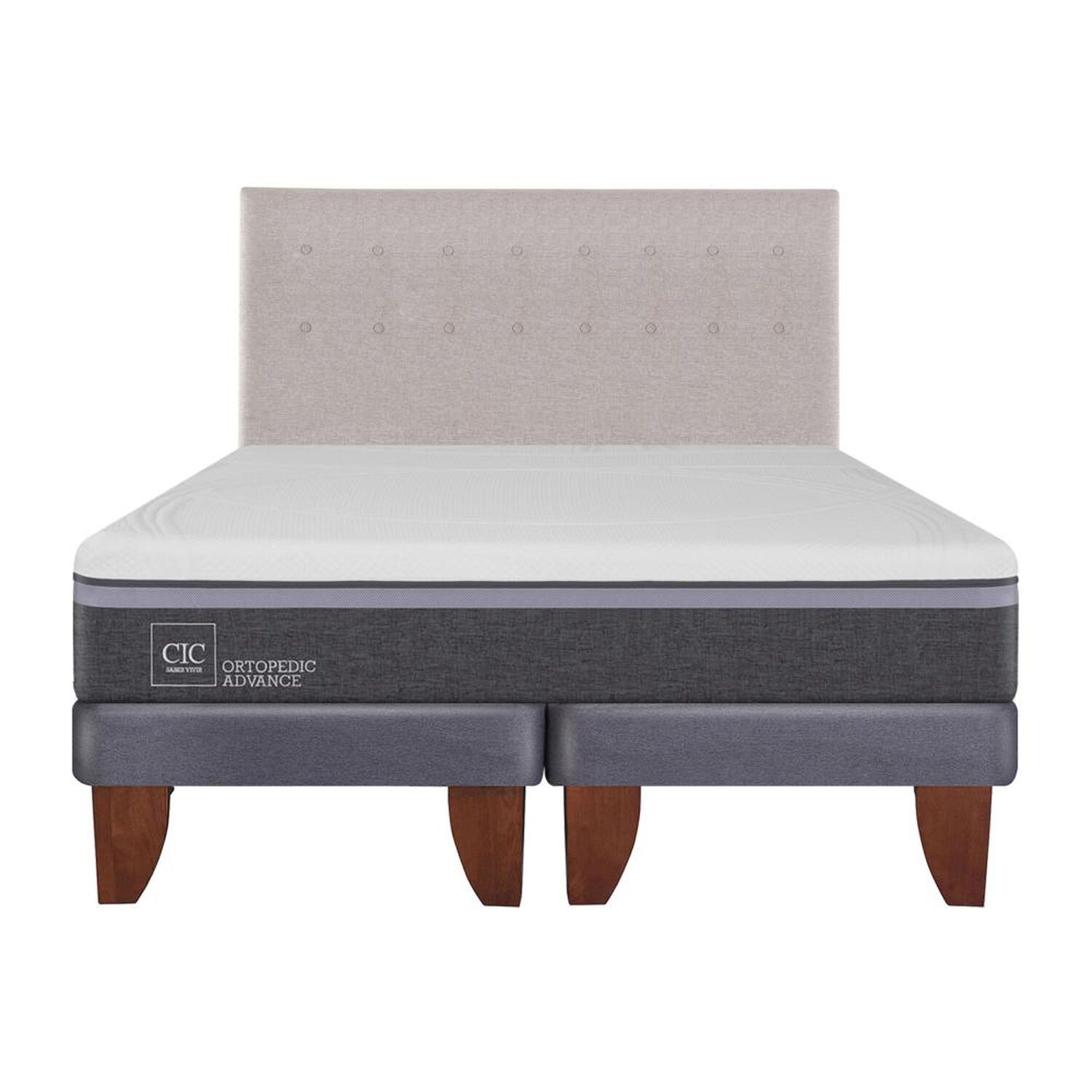 Cama Europea Cic Ortopedic Advance / King / Base Dividida + Respaldo image number 0.0