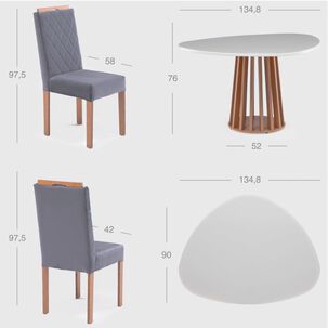 Juego De Comedor Roca Toledo / 4 Sillas