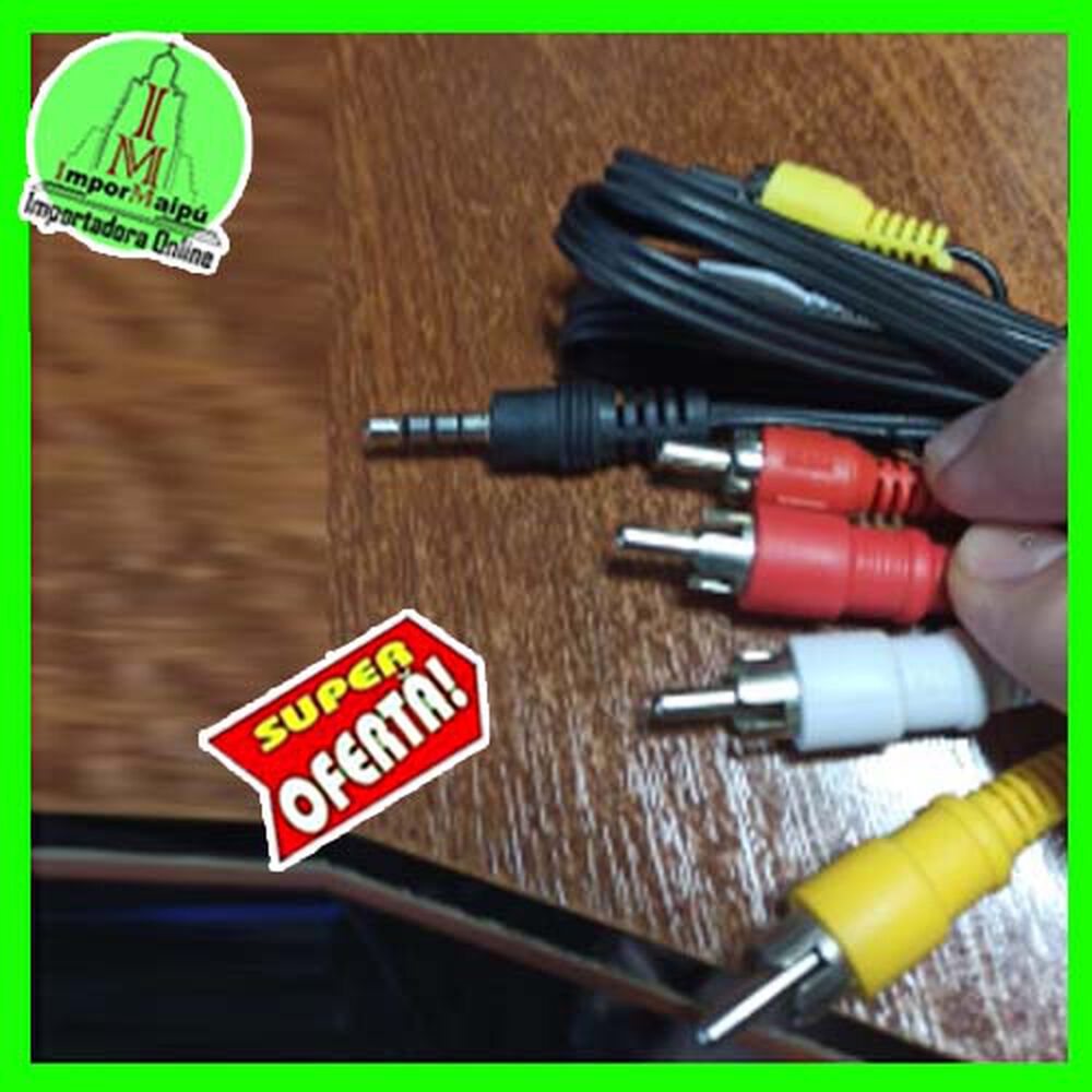 Cable Audio Rca Jack 3.5 Mm 3 X 1 Salida Auxiliar. Aux. Macho Plug Carro Ps3 image number 9.0